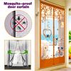 Summer Mosquito-Proof Door Curtain Automatic Closing Magnetic Door Screen Cartoon Lightweight Mesh Door Curtains Self Sealing Retractable