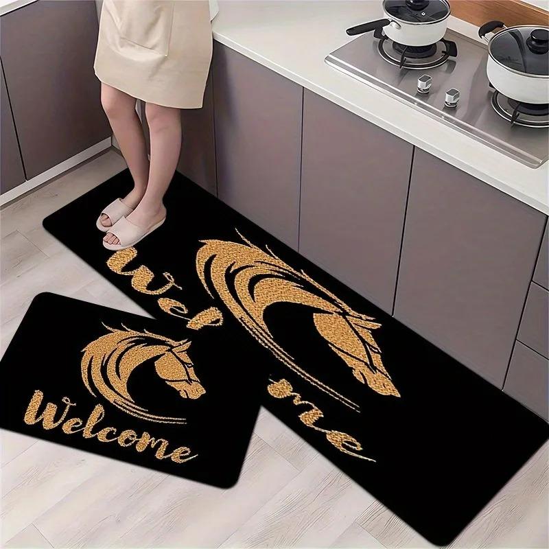 1PC Teddy Dog Pattern Door Mats Kitchen Rugs Non-Slip Pop arts design Bedroom Rugs Bath Mat Carpet for Home Sink Laundry Decor