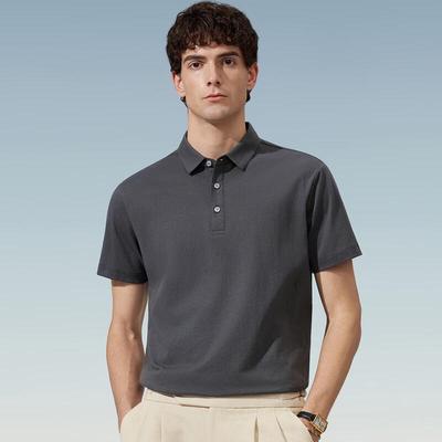 Judger Men's Cotton Linen Business Casual Polo Shirt