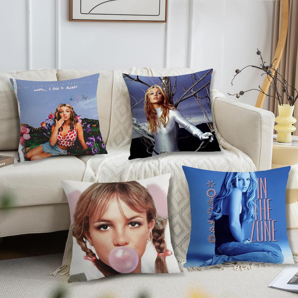 Singer B-Britneys S-Spears cushion cover Living Room Accent Couch Back Support Square Lounge Restful Nap Companion Pillow Case