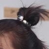Elastic Telephone Line Hair Rope Korean Style Pearl Ponytail Holder Transparent Hair Ring  Wedding