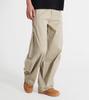 Beoteunseoul Pigment Washed Wide Curved Cotton Pants [Beige]