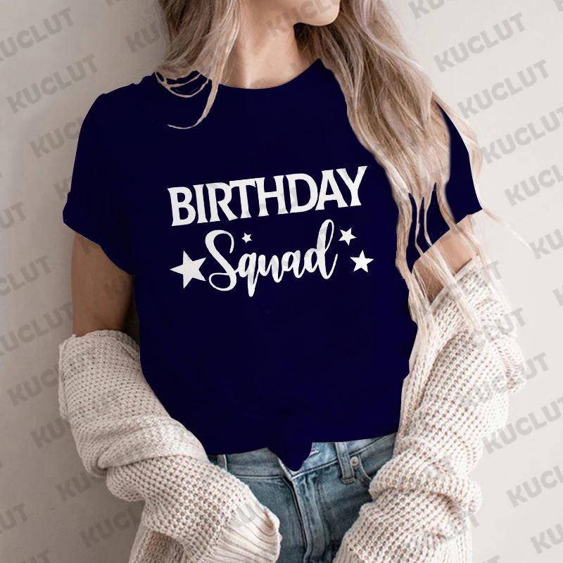 Papa, Mama, Schwester, Bruder des Geburtstagskinds Party-T-Shirt Familie passendes Outfit Harajuku Kleidung Unisex Tops Kurzarm-T-Shirts