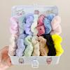 Solid Soft Plush Wide Hair Band For Women Girls Ponytail Holder Hair Tie Fluffy Rubber Band Scrunchie Hair Accessories