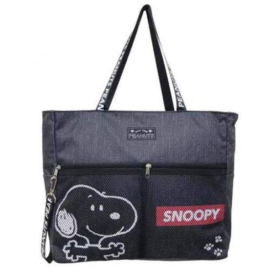 

Hatakeyama Mesh Square Tote 33698961 Bag, Denim-Style Snoopy, Black, чорний