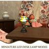EXCEART 1 Pc 1:12 Scale Dollhouse Desk Lamp Miniature Dollhouse Lampshade DIY Dollhouse Lampshade with LED Light for Dollhouse Micro Landscape