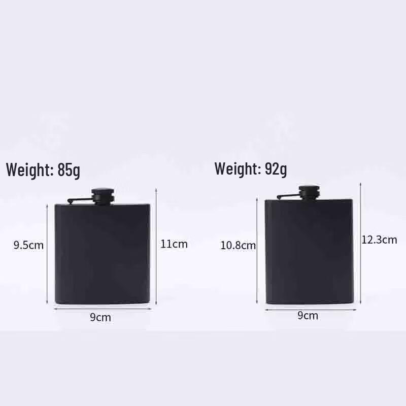 

Portable Matte Black Stainless Steel Hip Flask