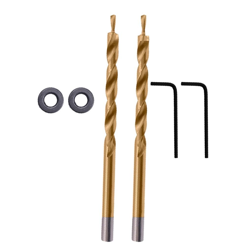1PCS 9mm/9.5mm Round Shank Drill Bit High Speed Steel Round Handle For Punching Wood For Pocket Hole Drill Jig Guide Woodwork