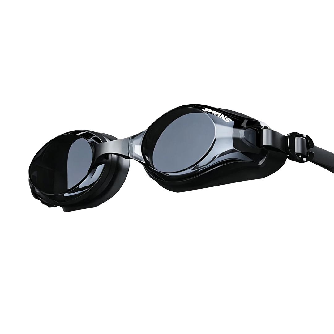 Swans Black Swimming Goggles, Anti-Fog, Hd Lens, Plano Lens,