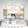 Süße Katze Hund Haustier Tier Hintergrund Kindergeburtstag Babyparty Haustierthema Party Banner Porträtfotografie Hintergrund Dekor Requisiten