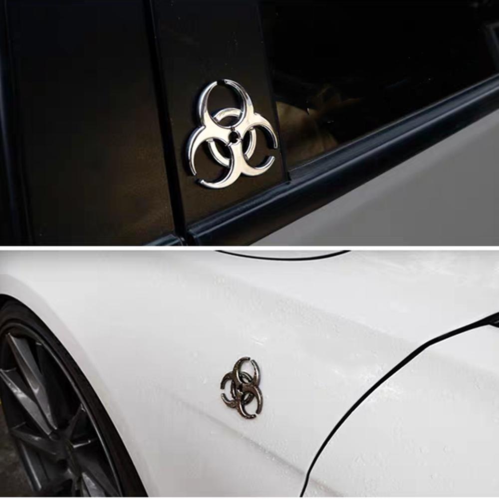 Umbrella Biohazard Logo Car Badge Sticker Side Fender Rear Trunk Emblem Decal for SUV Car Truck Sports Car Racing Car Motorcycle