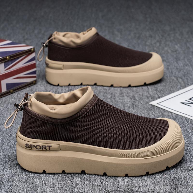 

Мужчины Hombre Новое поступление Осенняя обувь для мужчин Комфорт Увеличивающая рост обувь на платформе Мужчины Дышащая обувь слипоны Повседневная обувь 44 коричневый