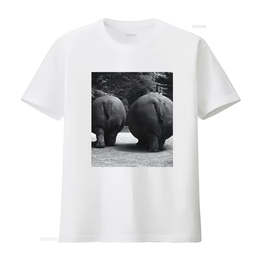 Hippos Bottoms T Shirt Vintage Breathable Graphic Slightly Comfortable Designer Clothes Fashion