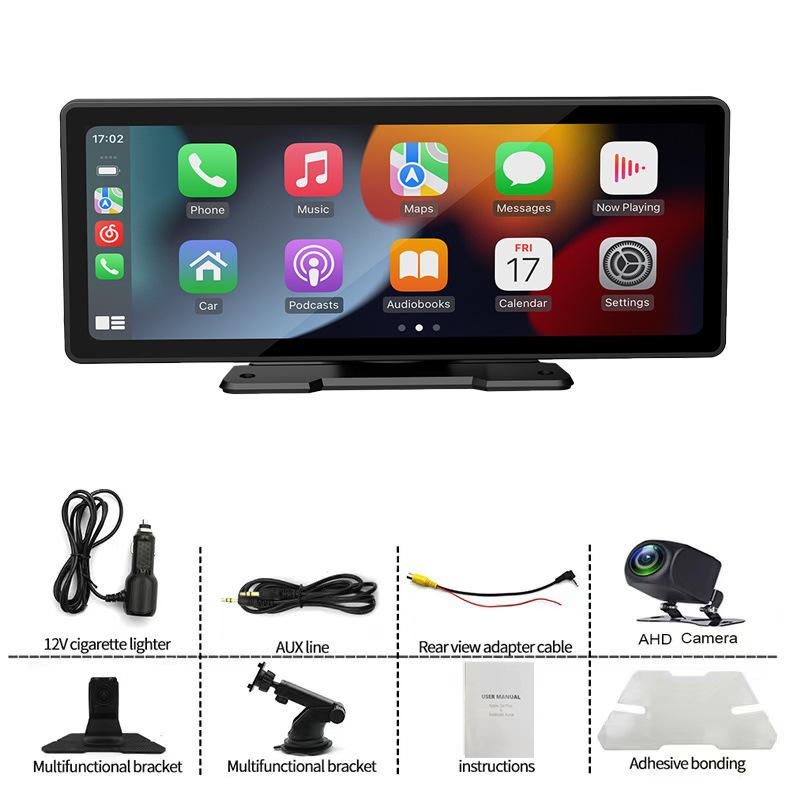 10.26 Inch Portable Wireless Carplay Screen HD Rear Reversing Camera Car Radio DVR MP5 Multimedia Video Player Android Auto