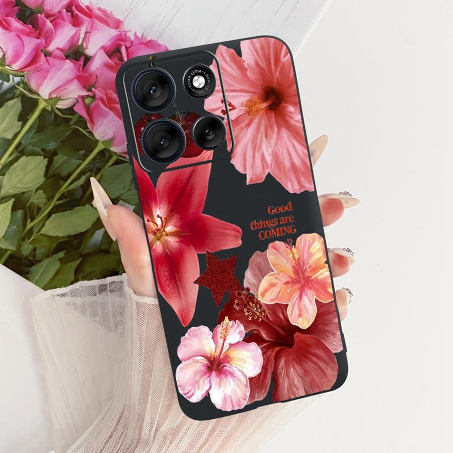 Coque Pour Motorola Moto G56 Housse 2025 Nouvelle Élégante Nœud Papillon Fleur Silicone Souple Coques de Téléphone Pour Motorola Moto G66Y G66J 5G Fundas