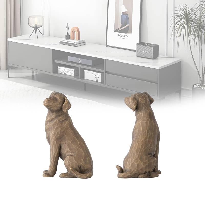 Tree Willow Love My Dog Dark Figurine Resin Multi Colour Desktop Toy Ornament