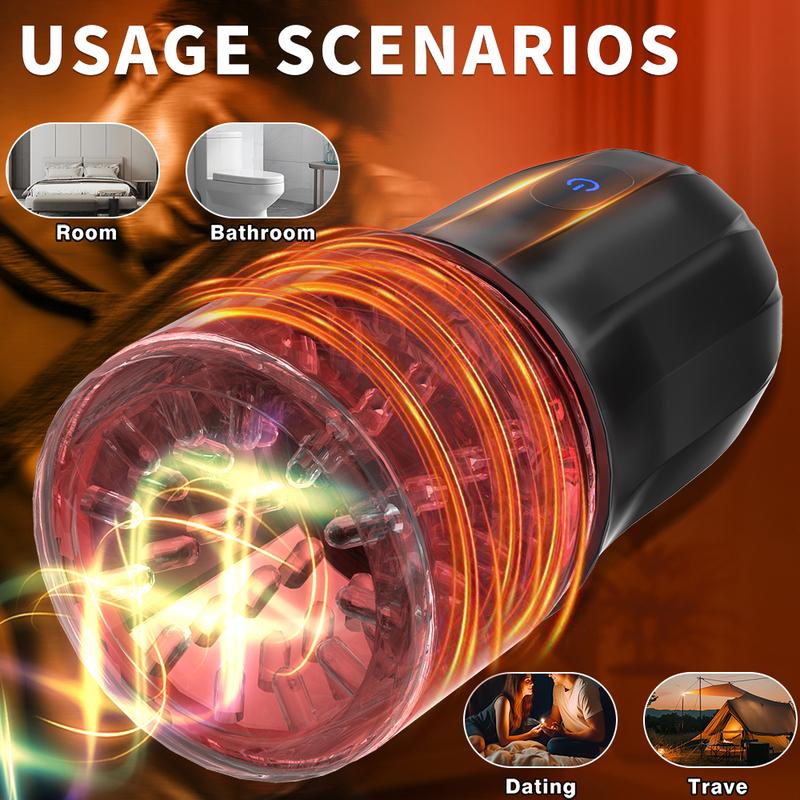 Automatic Masturbator Cup Machine Electric Piston Rotating Sucker Male Blowjob Vagina Dildo Real Oral Vibrator Sex Toys for Men