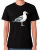 Möwen T-Shirt Realistischer Seevogel Küstenwildtier Tier Grafik Unisex Tee