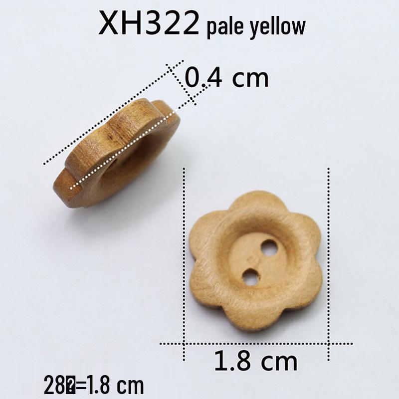 

Wooden Petal-Shaped Plum Blossom Buttons for Children s Knitwear