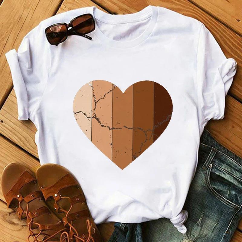 Mode Druck T-shirt Kawaii Melanin T Shirt Frauen Lustige Schwarz Afrikanische Lockige Haare Mädchen Graphic Tees Ästhetischen T-shirt Weibliche Unisex
