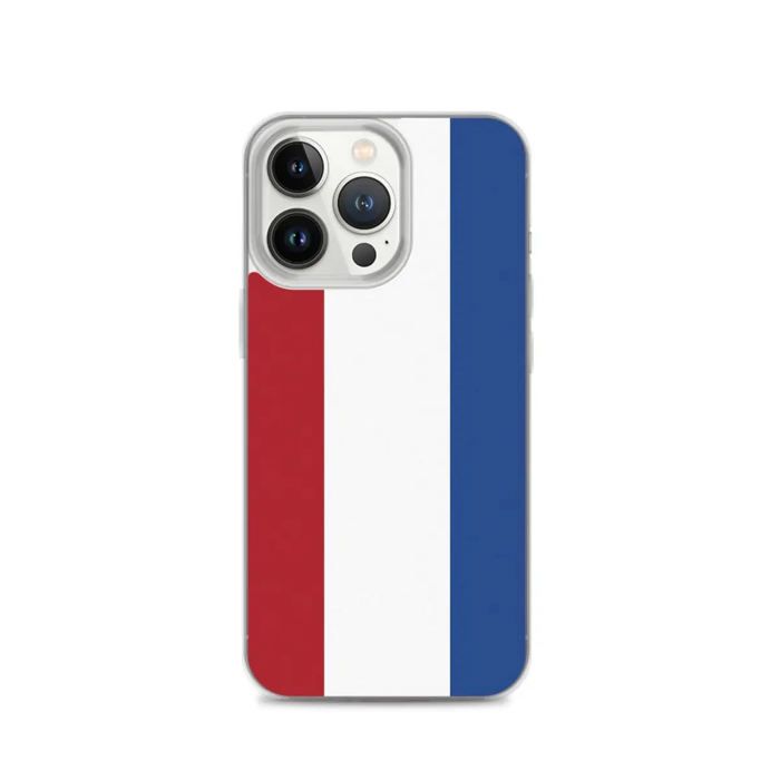 Coque iPhone – Drapeau Pays-Bas – iPhone 13 Pro – Souple – Vícebarevné – Verticale