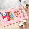 Princess Strawberry Design Area Rug Personalized Name- Non-Slip, Soft & Cozy Floor Mat for Living Room, Office - Indoor/Outdoor Carpet