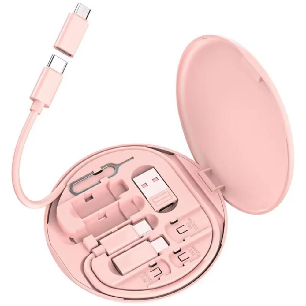 60W Multi Typ-C Zu USB C Zu Micro USB Zu Lightning Schnelllade-Handykabel-Kit Datenkabel Handyhalter Aufbewahrungsbox