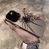 Black Spider Cartoon Cool Phone Case For iPhone 17 Pro Max 17e 16e 15 17 Air 14 13 12 11 Pro Max 8 Plus X IMD Shockproof Cover