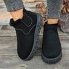 Fashion Winter Women Snow Boots 2025 New Flats Platform Comfortable Ladies Shoes Plush Warm Casual Chelsea Ankle Boots Zapatos De Mujer