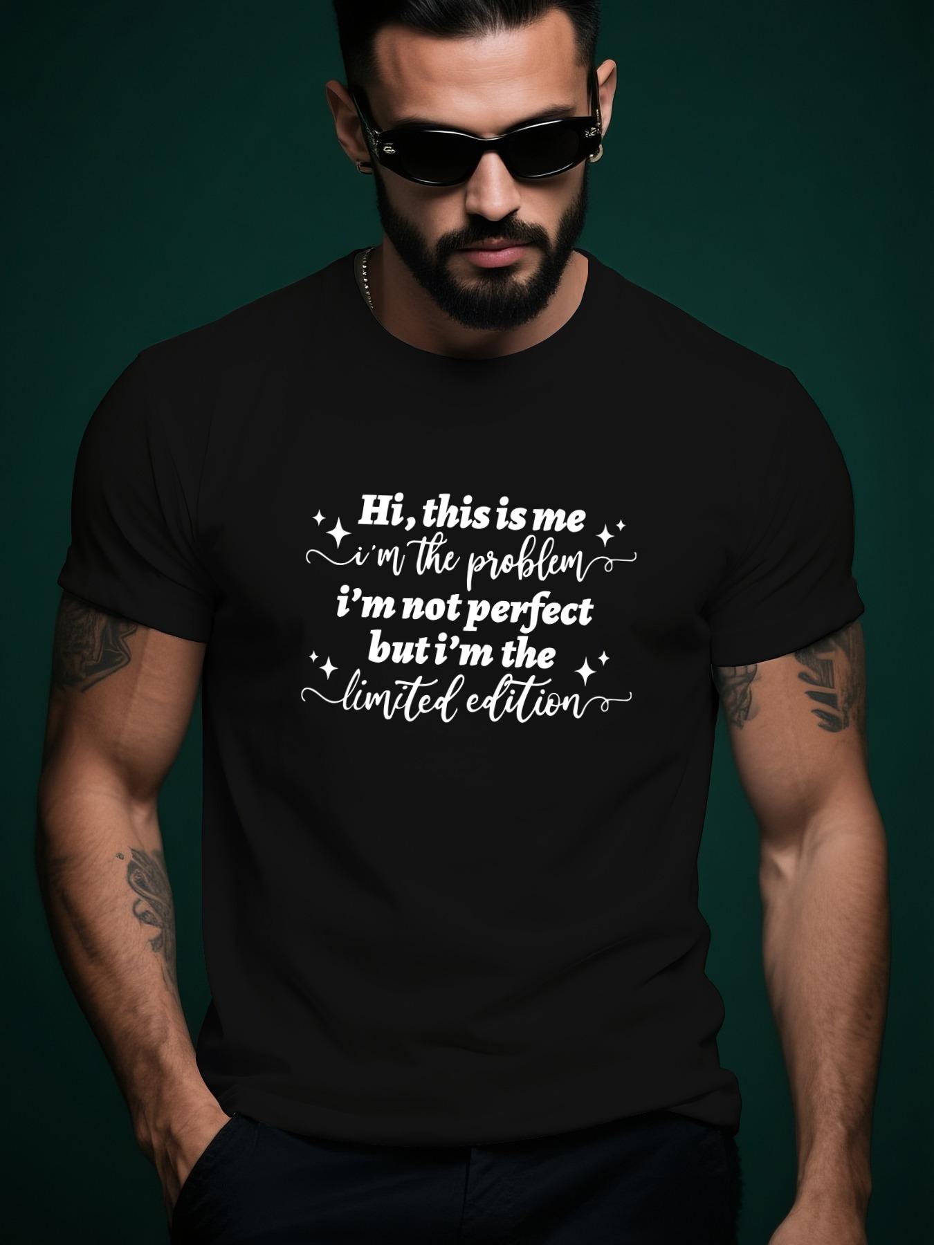I Am Not Perfect Trendy Streetwear Summer Casual Round ... S