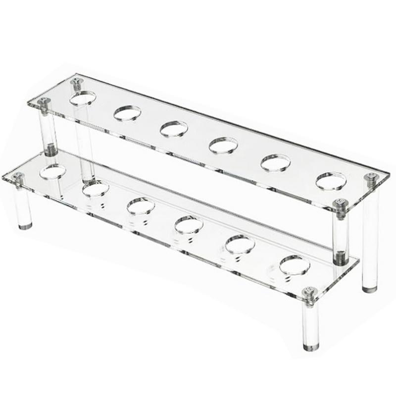 For Wedding Party Dining  Bar Supplies 12-Hole Square Acrylic Ice Cream Cone Dessert Holder Display Stand Party Shelf