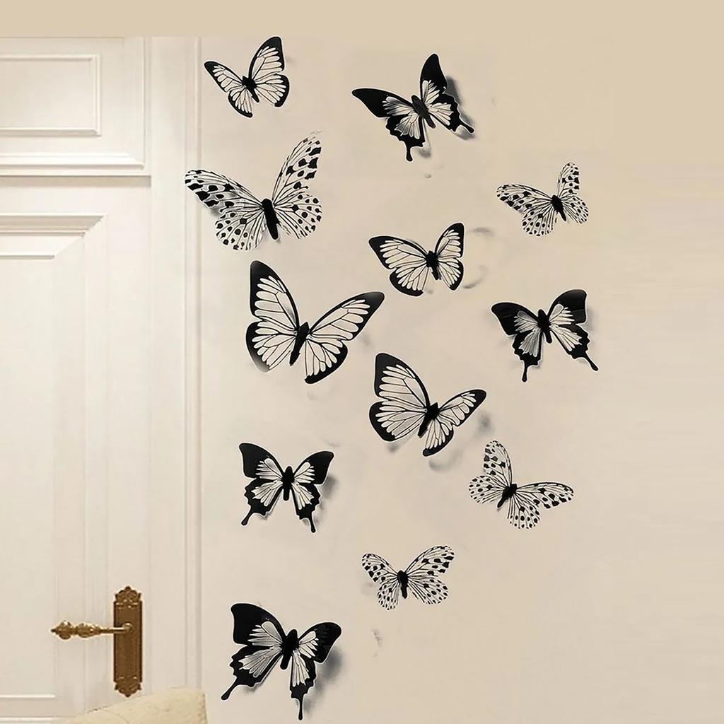 Metall Hohl Schmetterling Simulationsschmetterling Dreidimensionale Textur Heim Wandaufkleber