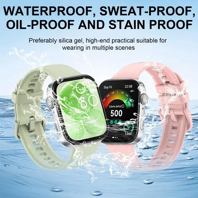 Upgrades Silicone Watch Band Flexible Silicone Watch Strap Stylish Silicone Watch Band Portable Strap for Watch fit3