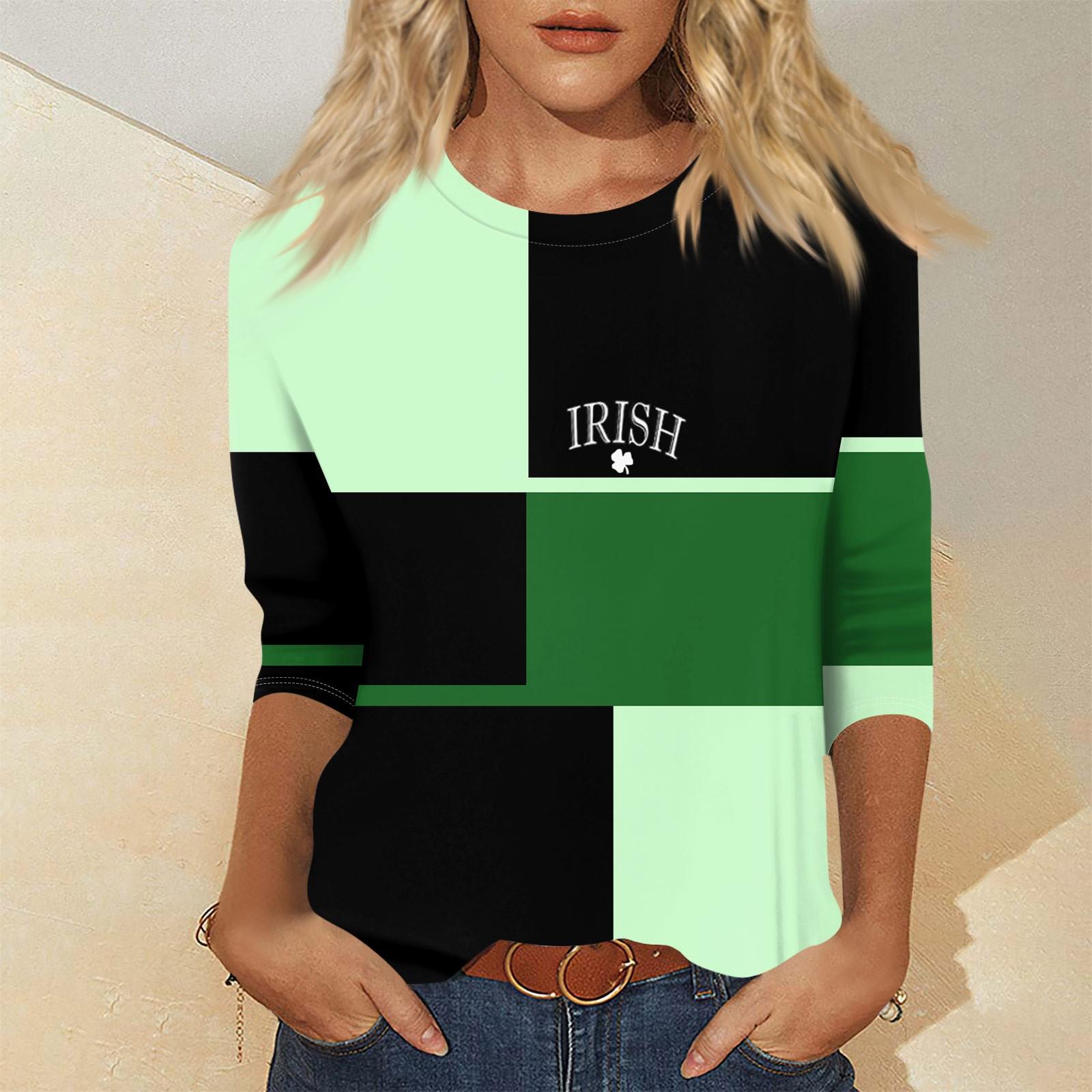 

Женская мода повседневная рубашка с семью рукавами. Верхний пуловер с принтом Pa XL