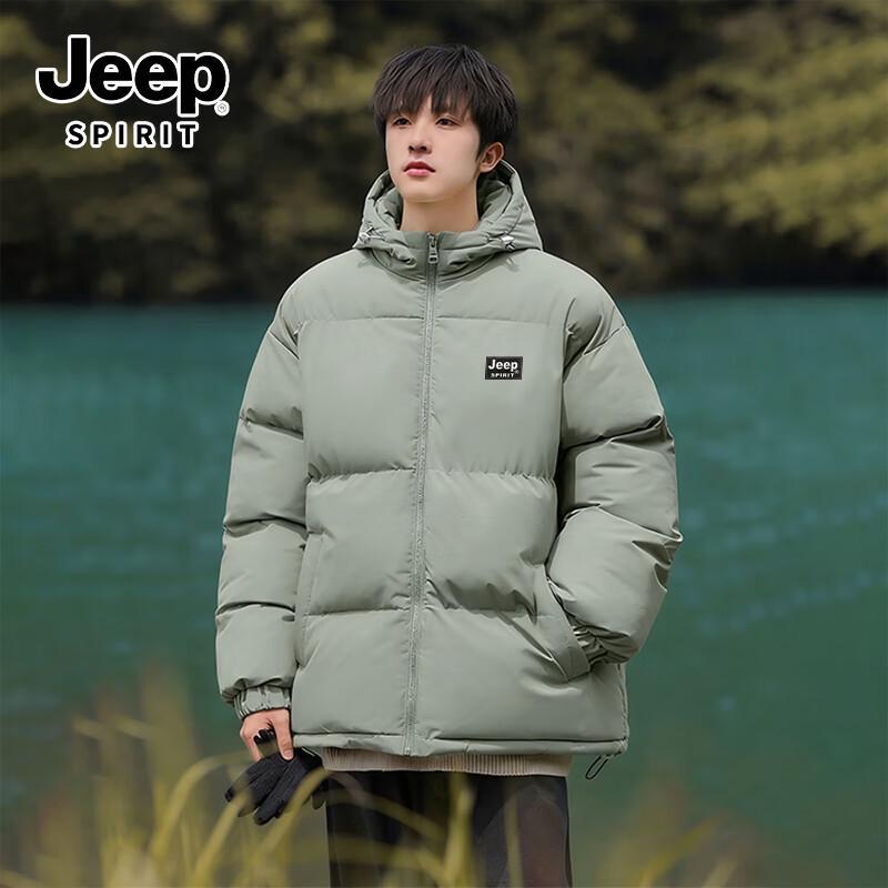 JEEP SPIRIT Men's Graphene Heated Hooded Puffer Jacket