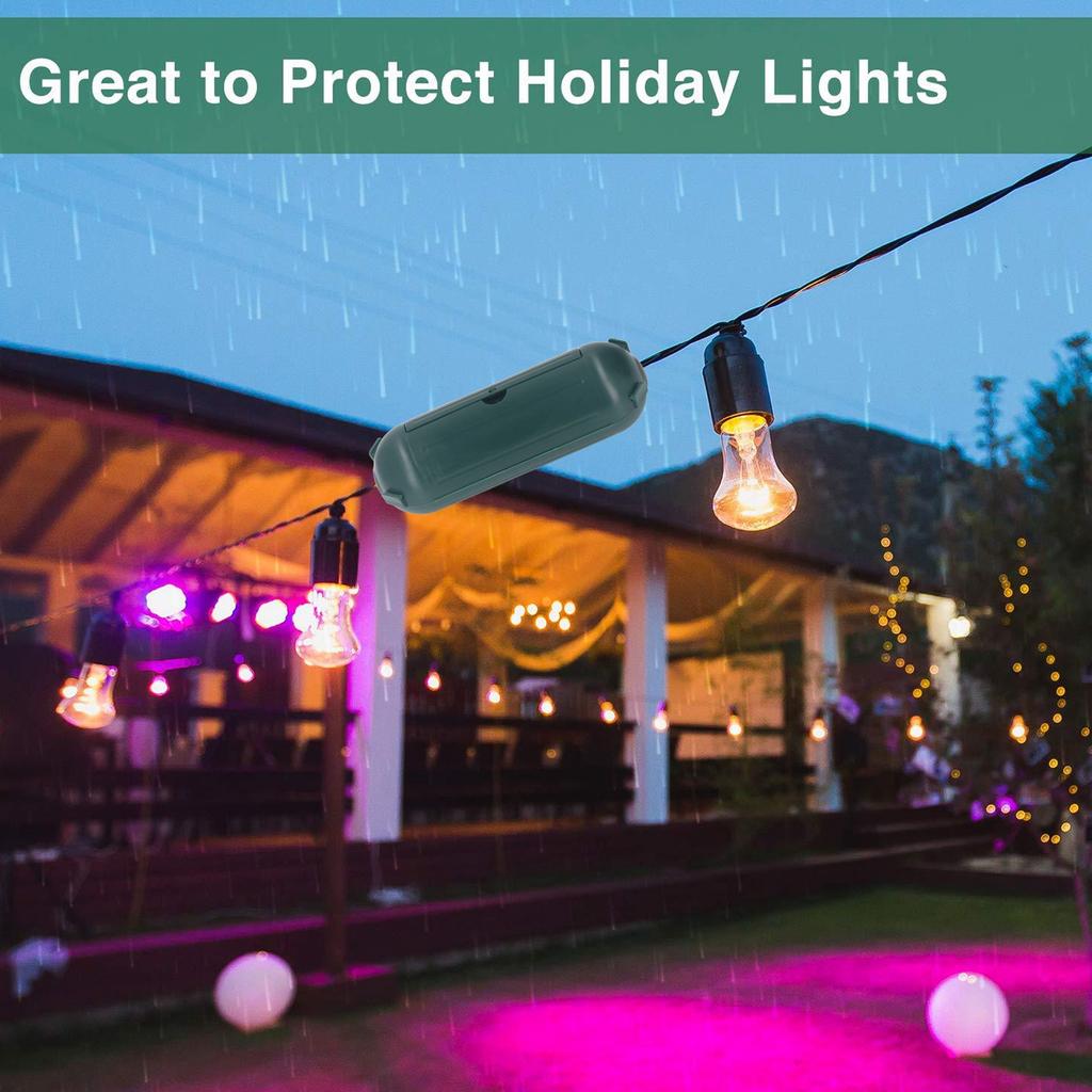 4Pcs Outdoor Extension Cord Safety Cover Adjustable Compartment Weatherproof Electrical Connection B