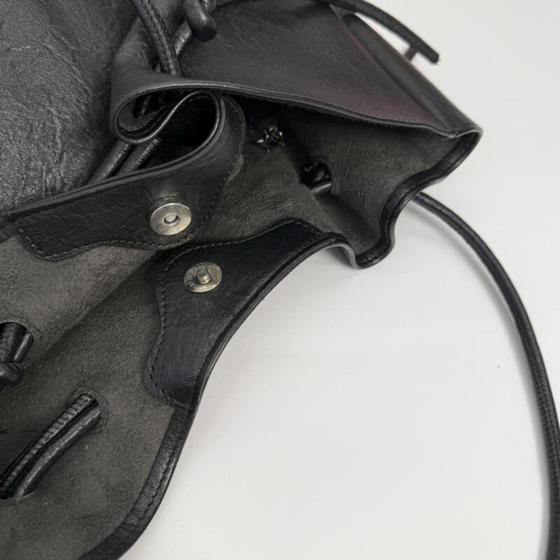 PU Tote Bag with Drawstring Closure Large Capacity Fashion Shoulder Bag