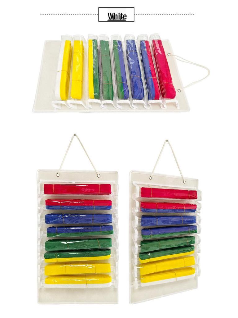 Filz Kampfsportgürtel & Medaillen Wanddisplay-Halterung - Staubdicht zum Aufhängen für 8-10 Taekwondo-Gürtel