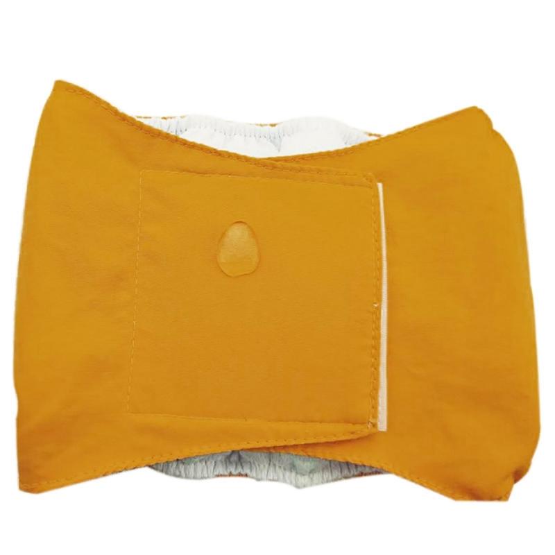 

Трусы для собак на период течки, бандажи на живот, мягкие трусики с подтяжками, удобная одежда для живота, моющаяся прокладка S жёлтый