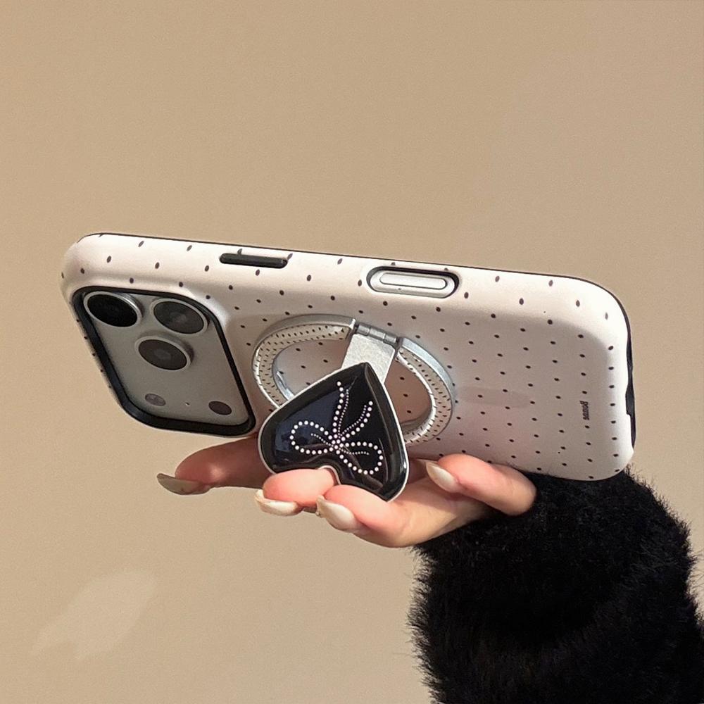 Pearl Bow Is Suitable for Apple 16 Mobile Phone Case IPhone17promax Film 14 Korean 11 Magnetic Bracket