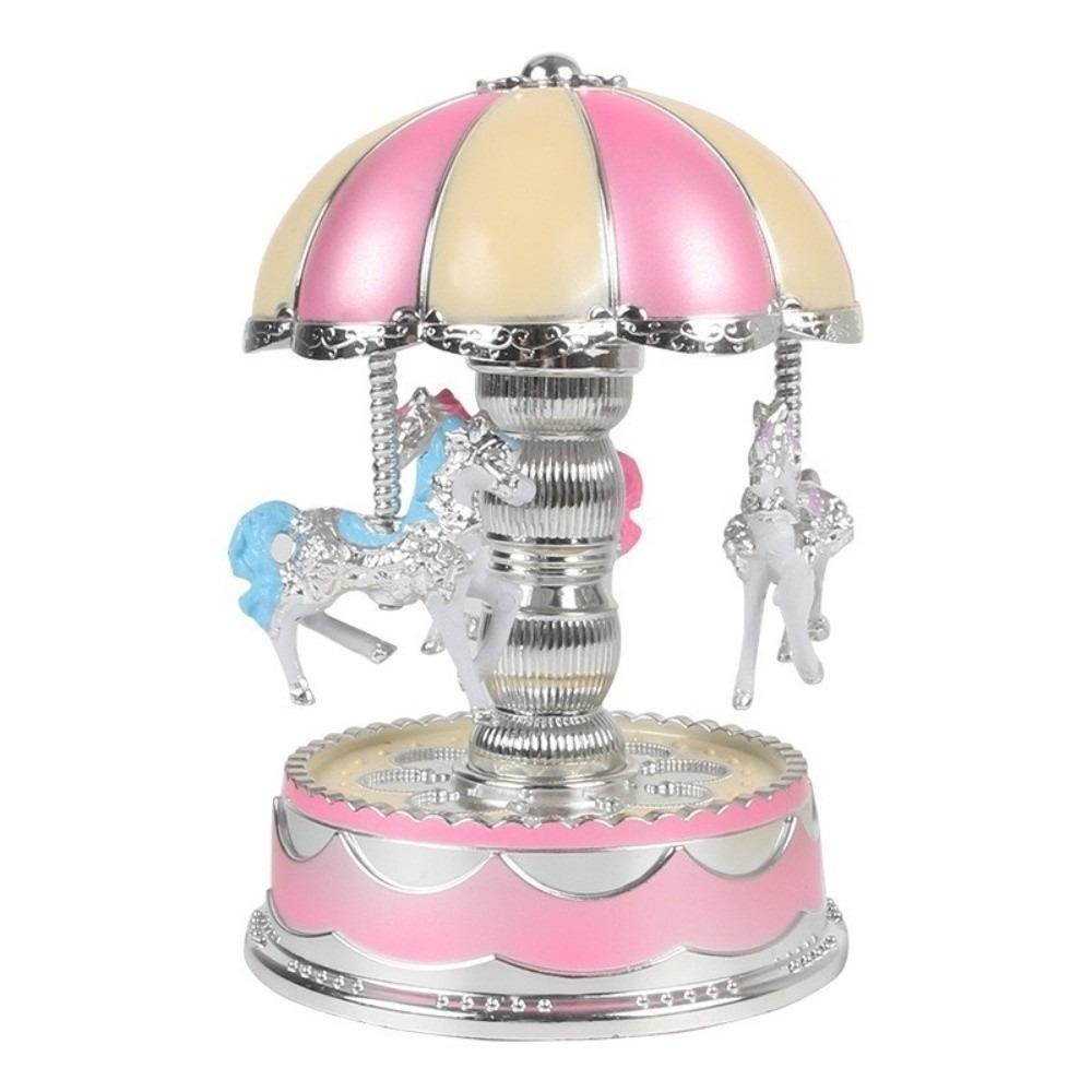 Cartoon Carousel Music Box Exquisite Horse Music Box Romantic Carousel Ornaments  Birthday Gifts