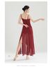 2025 Summer Wine Red Glitter Jumpsuit and Long Dress Jazz Dance Costume