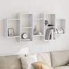 VidaXL Wall Shelf White 159x18x65 Cm Engineered Wood 853209