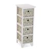 Acuarela Bathroom Shelf Cabinet - 72 X 30 X 25 Cm - Chest of Drawers with 4 Wooden Storage Drawers - White - Versa