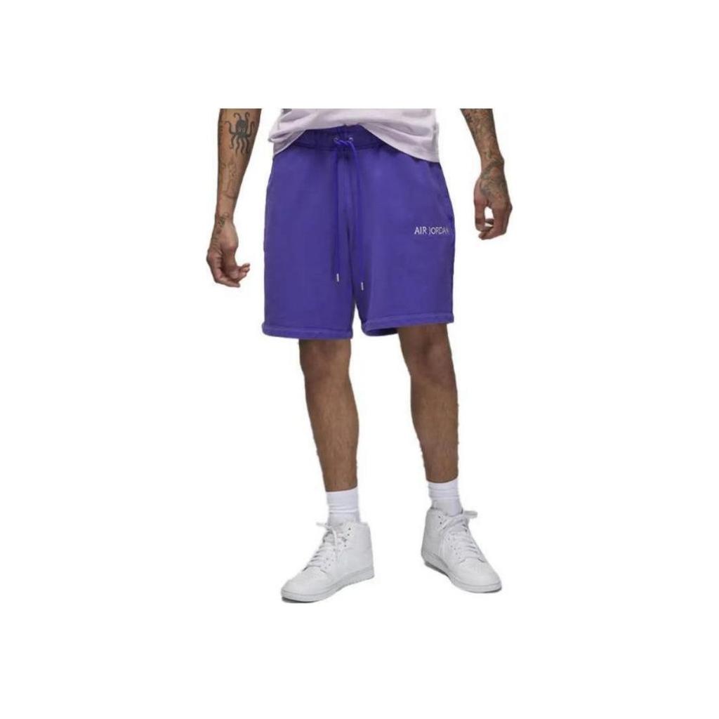 Jordan X Wordmark Co-Branded Solid Letter Logo Print Casual Shorts Men Bottoms Purple DV6468-514