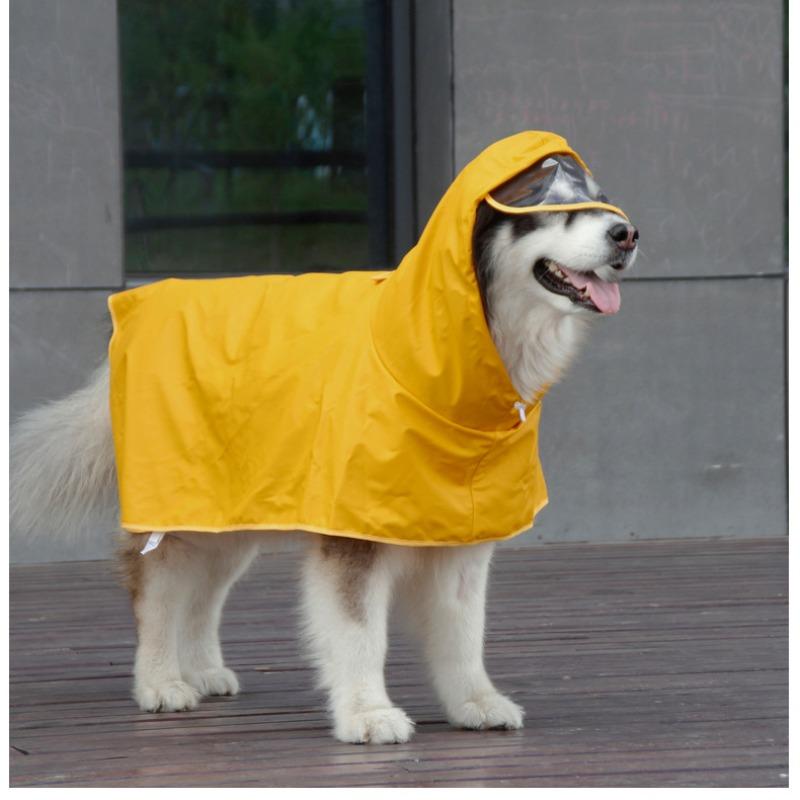 Waterproof Dog Raincoat Full Belly Hooded Cape for Small Medium Large Dogs Teddy Corgi Golden Retriever Puppy Outdoor Rain Jacket