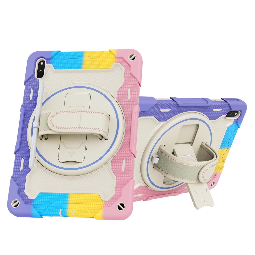 Rugged Case Universal for Huawei Honor Pad X9 X8 Pro 2023 11.5 Inch Armor Stand Cover with 360 Rotatable Hand Strap Shockproof