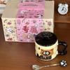 Cute Cute Cat Ceramic Mug with Lid for Girls Birthday Gift, Girlfriends Practical Souvenir Gift Box