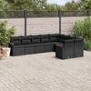 VidaXL Garden Lounge Set with Cushions 9 Pcs, Patio Sofas, Patio Furniture Set, Outdoor Furniture, Black 3258702