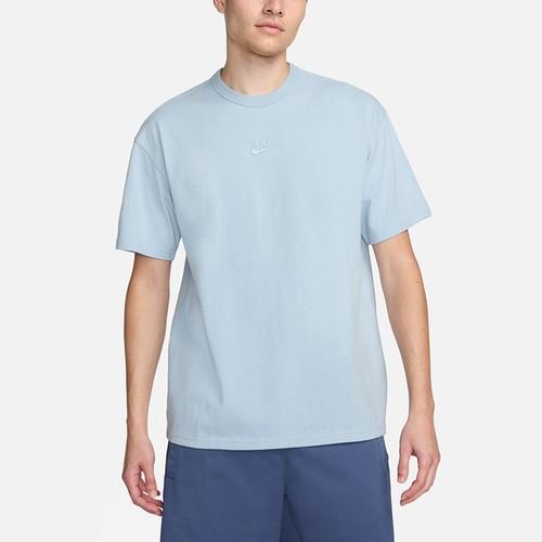 Nike Solid Color Logo Sports Training Casual Short Sleeve T-Shirt for Men Blue